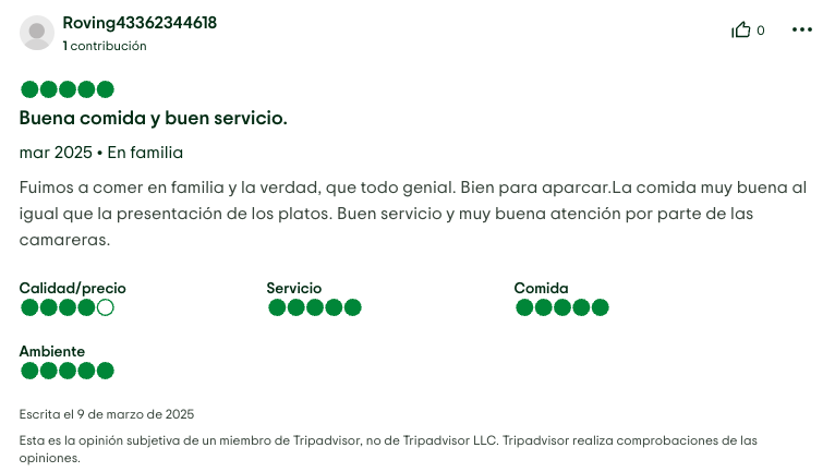 opinión reseña de rerstaurante puerto del emperador